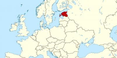 एस्टोनिया स्थान पर दुनिया के नक्शे