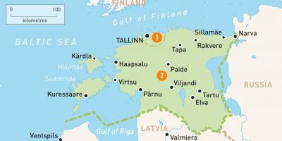एक नक्शा एस्टोनिया के